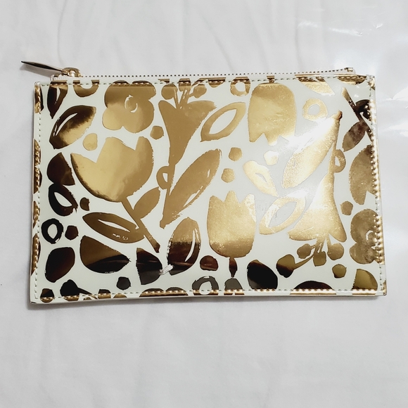 Kate Spade Golden Floral Pencil Pouch - Picture 7 of 7